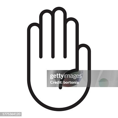 Hand Thin Line Icon - Editable Stroke Hand Thin Line Icon - Editable Stroke