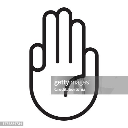 Hand Thin Line Icon - Editable Stroke Hand Thin Line Icon - Editable Stroke