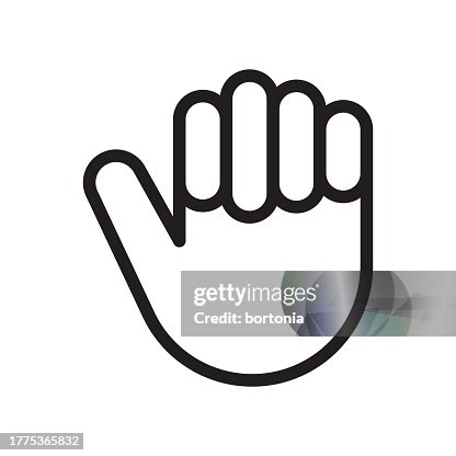 Hand Thin Line Icon - Editable Stroke Hand Thin Line Icon - Editable Stroke