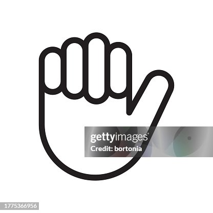 Hand Thin Line Icon - Editable Stroke Hand Thin Line Icon - Editable Stroke