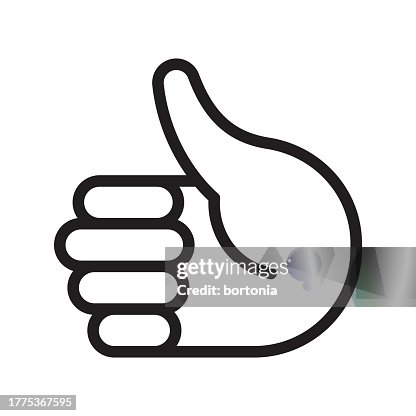 Hand Thin Line Icon - Editable Stroke Hand Thin Line Icon - Editable Stroke