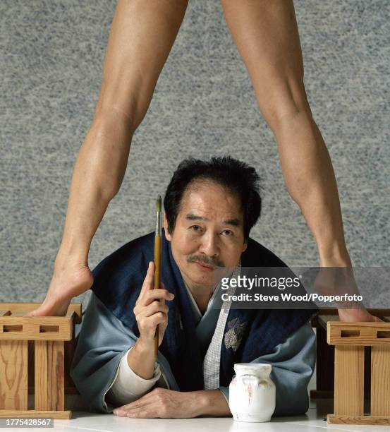 Japanese artist Morio Matsui photographed in London, England circa 1993.