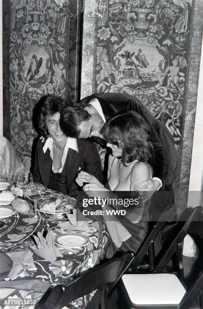 Victor Drai , Daniel Melnick, and Jacqueline Bisset attend a party, hosted by Columbia Pictures President David Begelman and his wife, Gladyce...