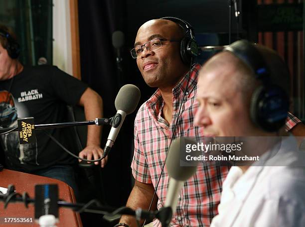 Fighter Anderson Silva visits 'The Opie & Anthony Show' at SiriusXM Studios on August 23, 2013 in New York City.