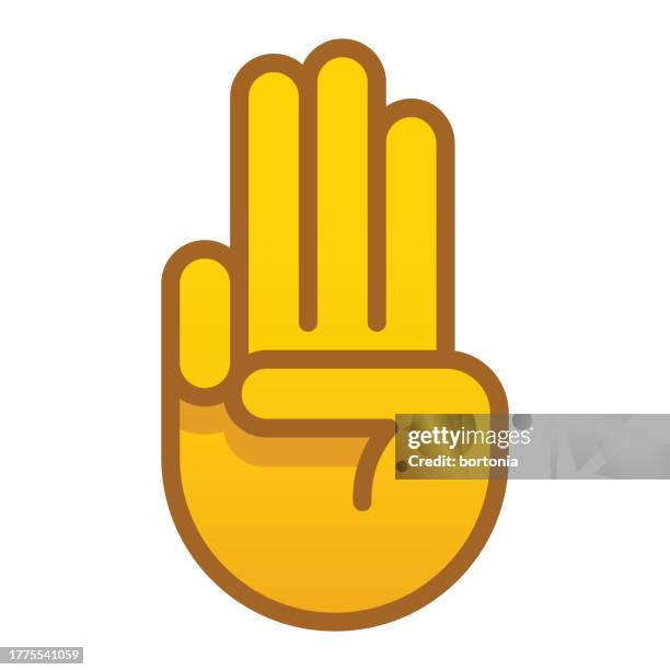 hand icon - editable stroke - hands counting stock illustrations