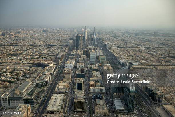 The Skyline of Riyadh is seen on October 31, 2023 in Riyadh, Saudi Arabia. Saudi Arabia is set to host the men's 2034 World Cup after Fifa confirmed...