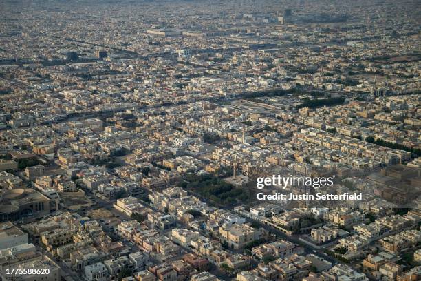 An elevated view across Riyadh is seen on October 31, 2023 in Riyadh, Saudi Arabia. Saudi Arabia is set to host the men's 2034 World Cup after Fifa...