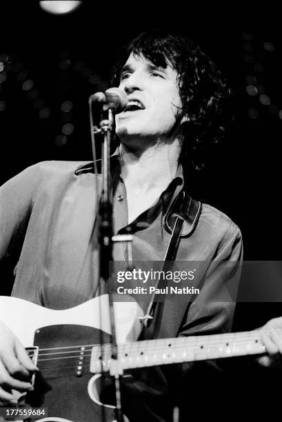 Canadian musician Rick Danko performs on stage at the Park West Theater, Chicago, Illinois, January 25, 1980.