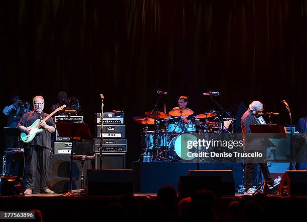 Walter Becker and Donald Fagen of Steely Dan perform at Pearl at The Palms on August 23, 2013 in Las Vegas, Nevada.