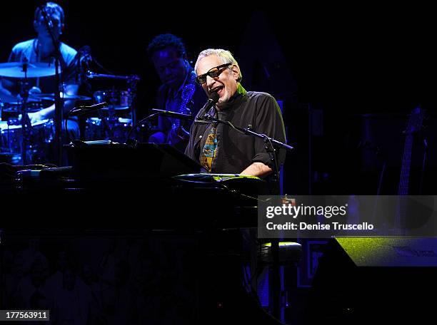 Donald Fagen of Steely Dan performs at Pearl at The Palms on August 23, 2013 in Las Vegas, Nevada.