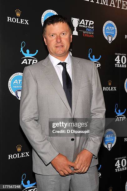 Former professional tennis player Yevgeny Kafelnikov attends the ATP Heritage Celebration at The Waldorf=Astoria on August 23, 2013 in New York City.