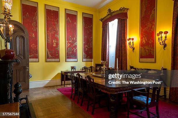 Leon Bakst decorated the dining room of the Garrett family's Evergreen Mansion in 1922 as seen Tuesday July 23, 2013 in Baltimore, MD. The Russian...