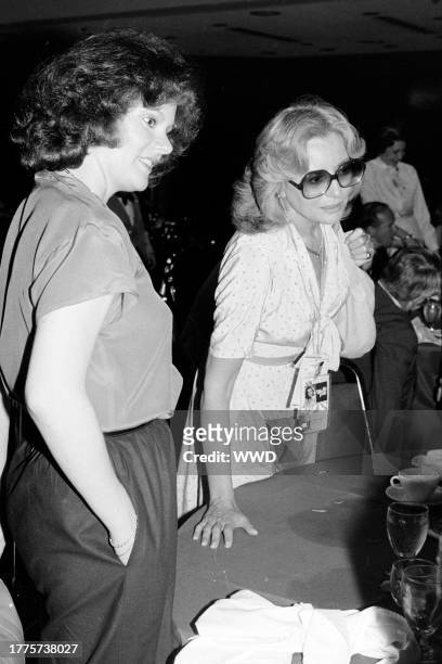 Barbara Walters attends a party, sponsored by the New York Times, during the Republican National Convention in Detroit, Michigan, On July 16, 1980.