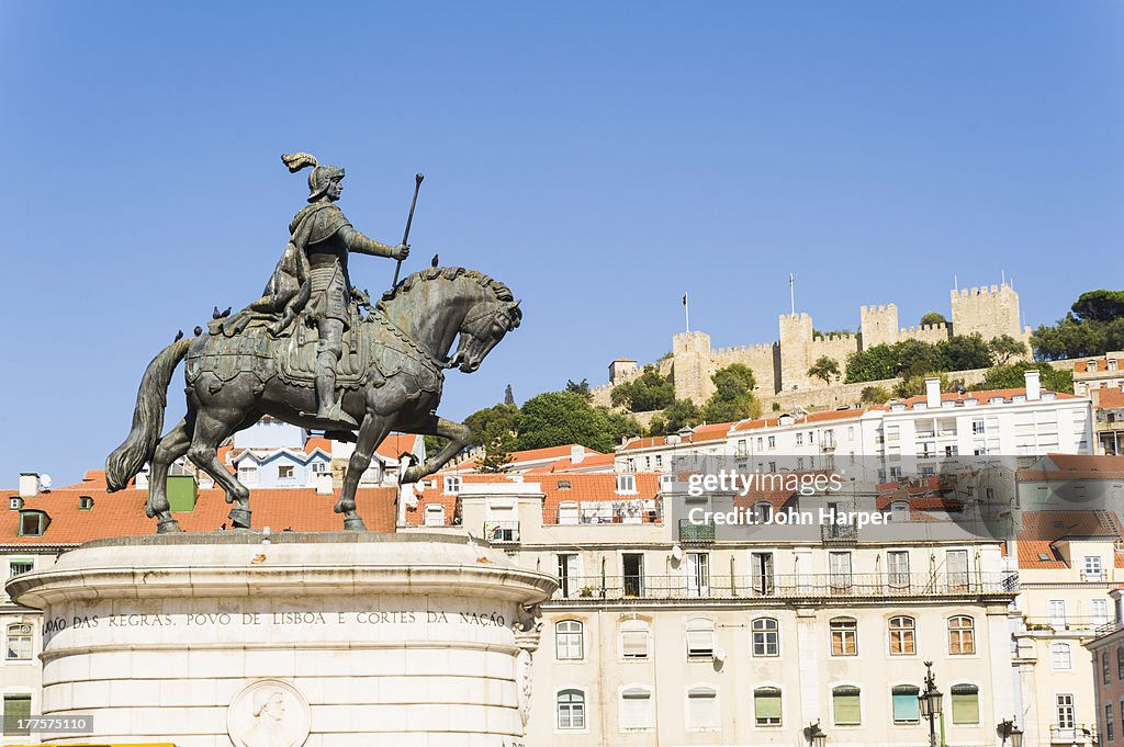 Statue of King Joao, Praca de Figueira, Lisbon.