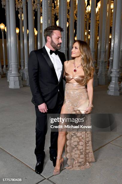 Ben Affleck, wearing Gucci, and Jennifer Lopez, wearing Gucci, attend the 2023 LACMA Art+Film Gala, Presented By Gucci at Los Angeles County Museum...