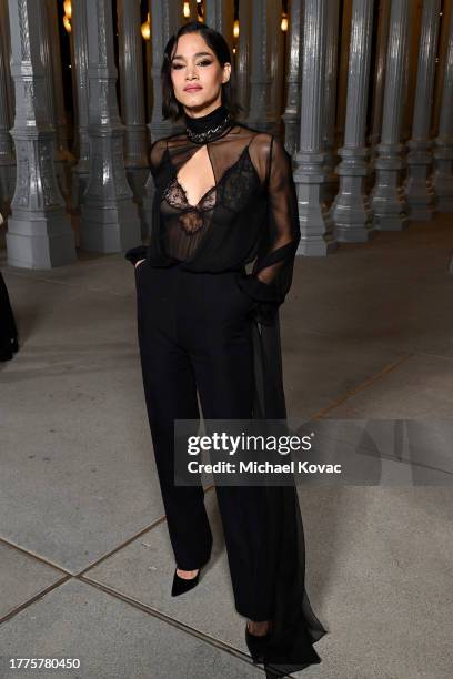 Sofia Boutella, wearing Gucci, attends the 2023 LACMA Art+Film Gala, Presented By Gucci at Los Angeles County Museum of Art on November 04, 2023 in...