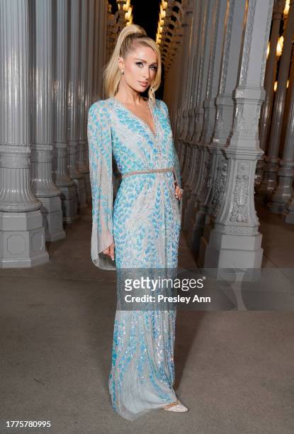 Paris Hilton attends the 2023 LACMA Art+Film Gala, Presented By Gucci at Los Angeles County Museum of Art on November 04, 2023 in Los Angeles,...