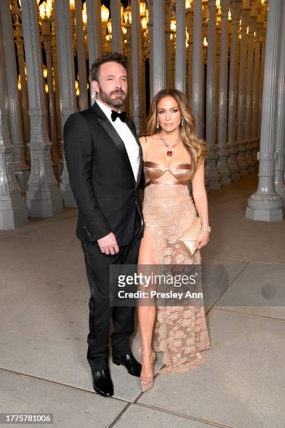 Ben Affleck, wearing Gucci, and Jennifer Lopez, wearing Gucci, attend the 2023 LACMA Art+Film Gala, Presented By Gucci at Los Angeles County Museum...