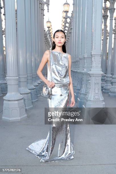 Heather Diamond Strongarm attends the 2023 LACMA Art+Film Gala, Presented By Gucci at Los Angeles County Museum of Art on November 04, 2023 in Los...