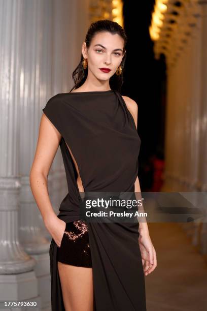 Vittoria Ceretti attends the 2023 LACMA Art+Film Gala, Presented By Gucci at Los Angeles County Museum of Art on November 04, 2023 in Los Angeles,...