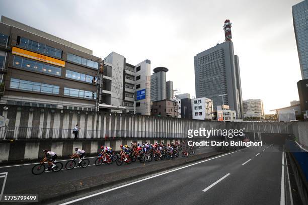 General view of the peloton competing during the 9th Tour de France Saitama Criterium 2023 - Criterium Race a 59.5km one day race from Saitama to...