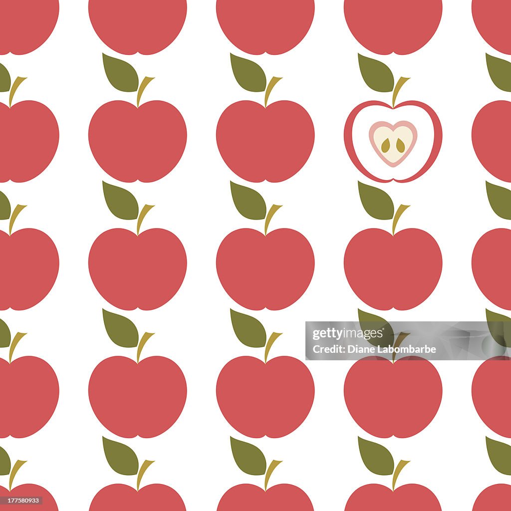 Seamless Apples pattern