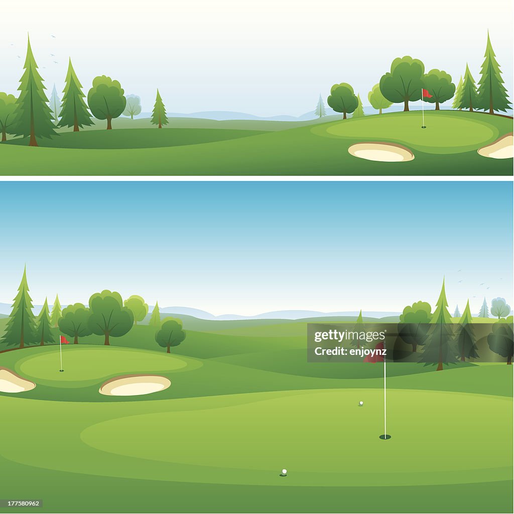 Golfplatz Hintergrund Design