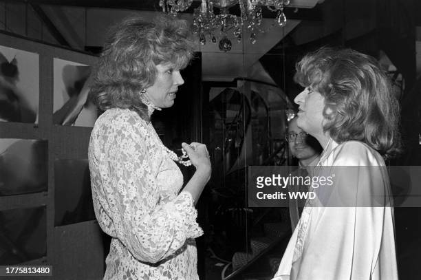 Alexandra Schlesinger and Patricia Kennedy Lawford attend an event, comprising a reception at the residence of Stephen Edward Smith and Jean Kennedy...