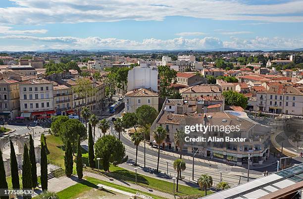 cityscape of central montpellier - montpellier stockfoto's en -beelden