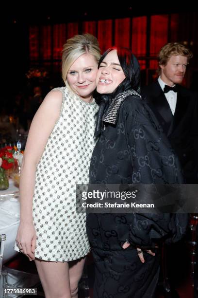 Kirsten Dunst, wearing Gucci, and Billie Eilish, wearing Gucci, attend the 2023 LACMA Art+Film Gala, Presented By Gucci at Los Angeles County Museum...