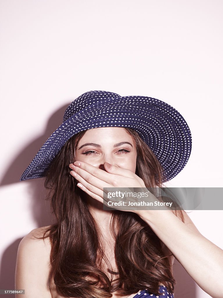 Polka dot hat