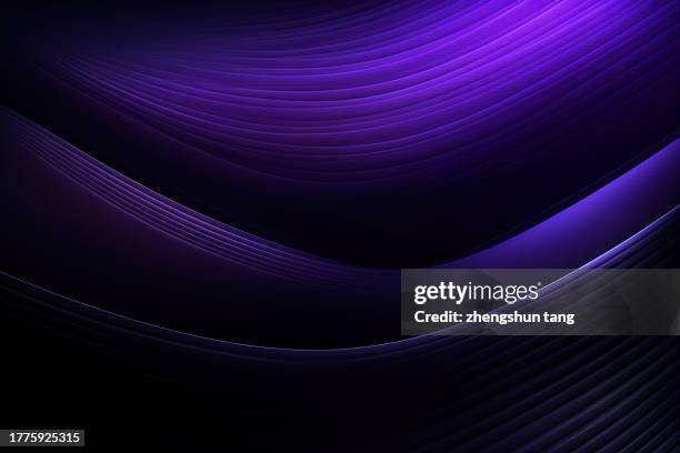 dark purple streak waves on dark background - paarse achtergrond stockfoto's en -beelden