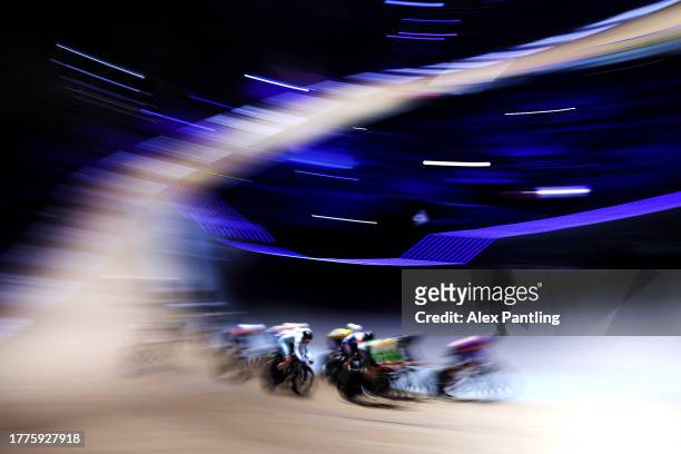 General view during the Women's Keirin during 2023 UCI Track Champions Leagueat Velodrome National de Saint-Quentin-en-Yvelines on November 04, 2023...