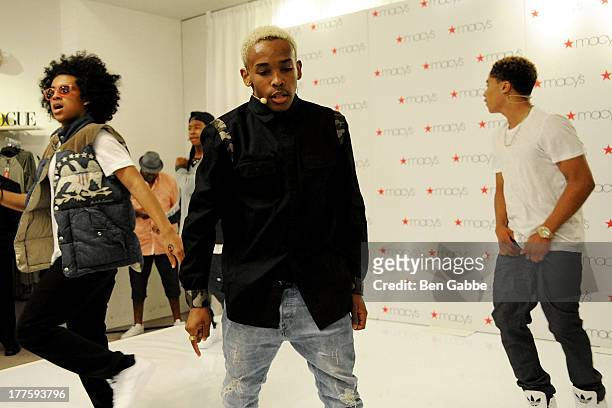 Princeton, Ray Ray, Prodigy and Roc Royal of Mindless Behavior perform at Macy's Downtown Brooklyn on August 24, 2013 in the Brooklyn borough of New...