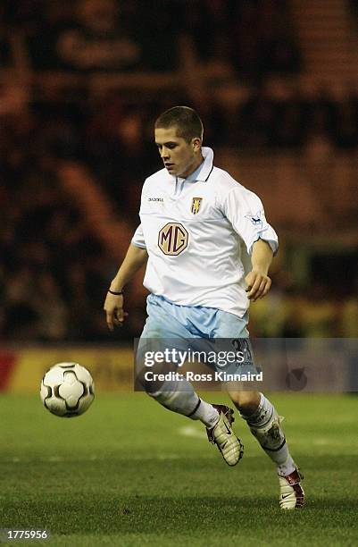 Joey Gudjonsson of Aston Villa runs with the ball during the FA Barclaycard Premiership match between Middlesbrough and Aston Villa held on January...