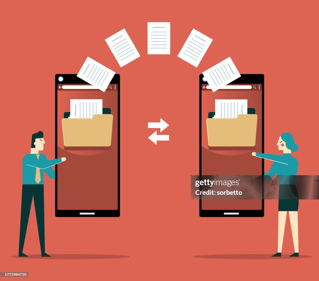 Transfer Document Program Transferred Documents High-Res Vector Graphic - Getty Images