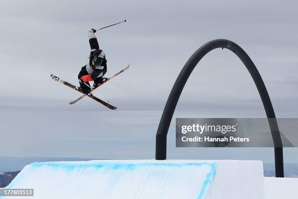 James Woods Great Britain competes in the FIS Freestyle Ski Slopestyle World Cup Finals during day 11 of the Winter Games NZ at Cardrona Alpine...