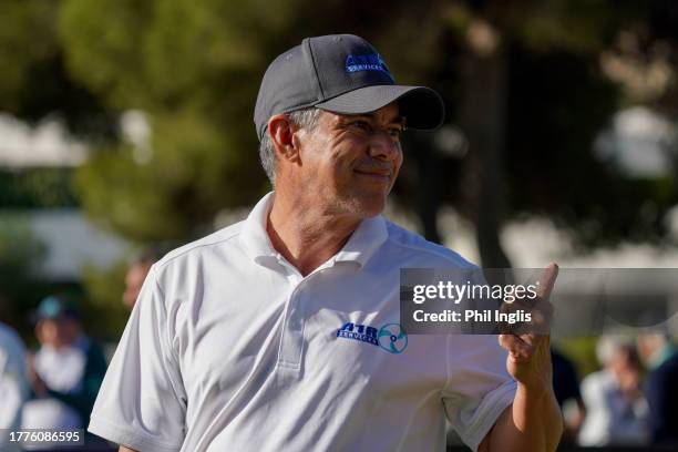 Adilson Da Silva of Brazil during Day Three of the Farmfoods European Senior Masters hosted by Peter Baker on the South Course at La Manga Club on...