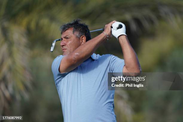 Ricardo Gonzalez of Argentina during Day Three of the Farmfoods European Senior Masters hosted by Peter Baker on the South Course at La Manga Club on...