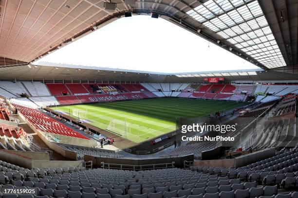 General view of the stadium before the Sky Bet Championship match between Sunderland and Birmingham City at the Stadium Of Light, Sunderland on...