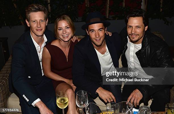 Actors Gabriel Mann, Emily VanCamp, Joshua Bowman and Nick Wechsler attend the NYLON September Issue Party hosted by NYLON, ASOS and Emily VanCamp at...