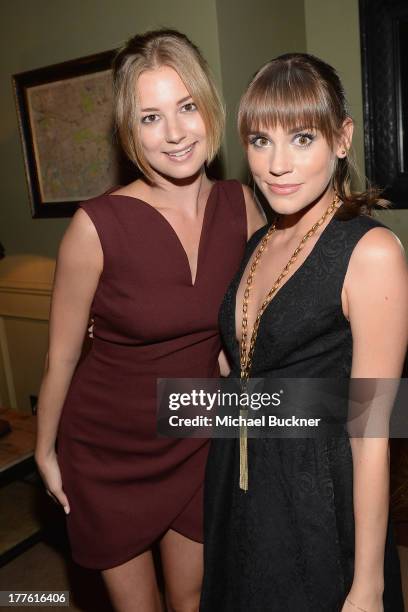 Actress Emily VanCamp and actress Christa B. Allen attend the NYLON September Issue Party hosted by NYLON, ASOS and Emily VanCamp at The Redbury...