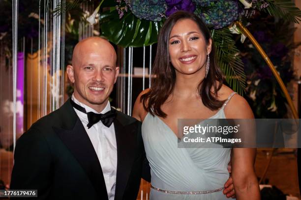 Fabian Hambuechen, Olympic Gymnast, gold medalist, and his wife Viktoria during the annual German Sports Media Ball at Alte Oper on 4. November, 2023...