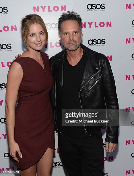 Actress Emily VanCamp and Editor in chief of Nylon Magazine Marvin Scott Jarrett, attend the NYLON September Issue Party hosted by NYLON, ASOS and...