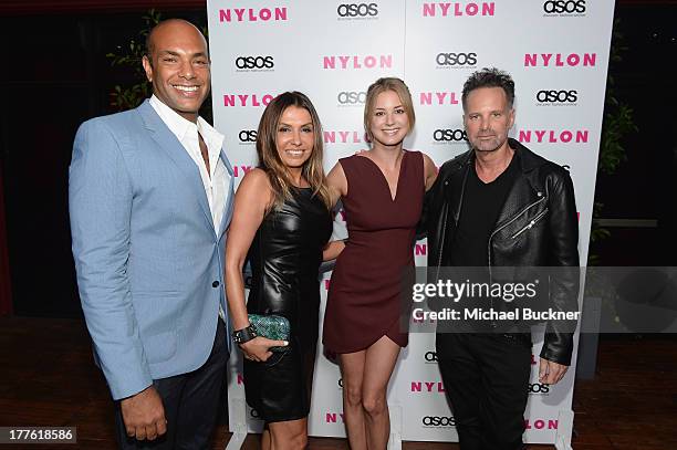 Karim Abay, NYLON Associate Publisher, Jaclynn B. Jarett, Publisher NYLON, actress Emily VanCamp and Editor in chief of Nylon Magazine Marvin Scott...