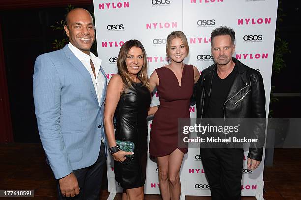 Karim Abay, NYLON Associate Publisher, Jaclynn B. Jarett, Publisher NYLON, actress Emily VanCamp and Editor in chief of Nylon Magazine Marvin Scott...