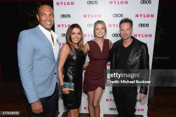 Karim Abay, NYLON Associate Publisher, Jaclynn B. Jarett, Publisher NYLON, actress Emily VanCamp and Editor in chief of Nylon Magazine Marvin Scott...