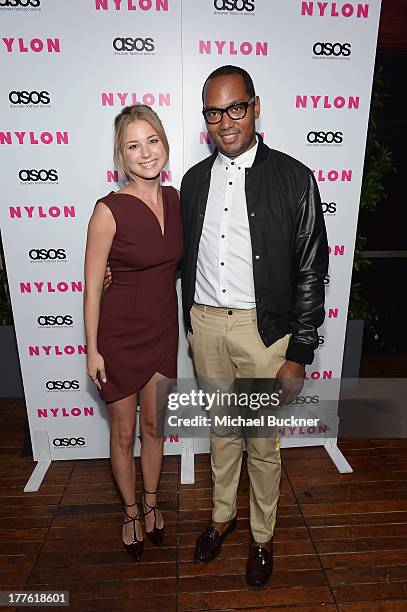 Actress Emily VanCamp and Kevin Fegans of ASOS attends the NYLON September Issue Party hosted by NYLON, ASOS and Emily VanCamp at The Redbury Hotel...