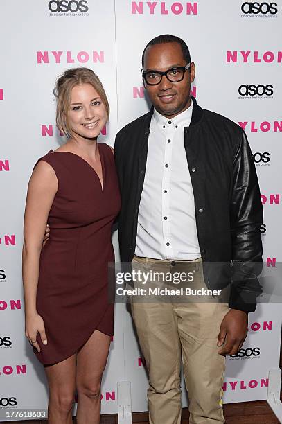 Actress Emily VanCamp and Kevin Fegans of ASOS attends the NYLON September Issue Party hosted by NYLON, ASOS and Emily VanCamp at The Redbury Hotel...