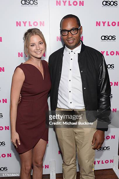 Actress Emily VanCamp and Kevin Fegans of ASOS attends the NYLON September Issue Party hosted by NYLON, ASOS and Emily VanCamp at The Redbury Hotel...